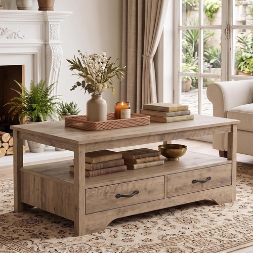Rectangular coffee table - rectangular, with